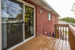 View of wooden deck