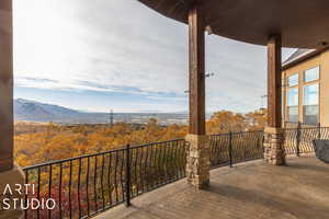 Exterior space with a mountain view