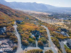 Bird's eye view featuring a mountain view