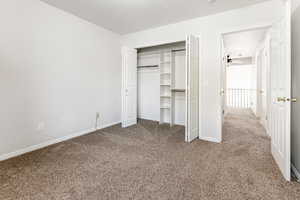 Bedroom 3 closet space.