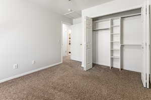 Bedroom 2 closet space.