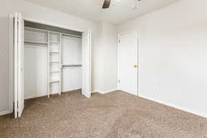 Bedroom 1 closet space.