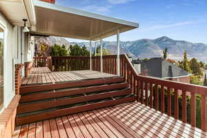 Terraced deck off kitchen and family room.