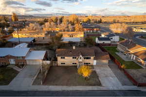 Birds eye view of property