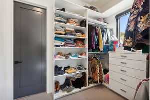 Spacious closet and storage