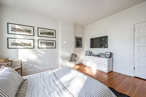 Bedroom featuring hardwood / wood-style floors