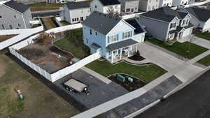 Birds eye view of property