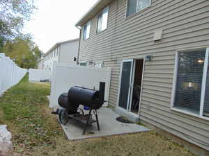 Back of property featuring a patio