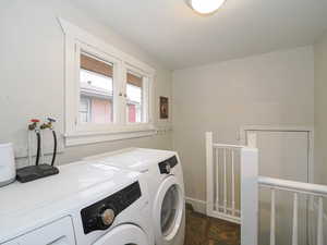 Laundry area featuring washer and dryer