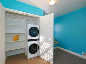 Stack laundry in bedroom 2.