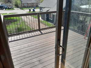 View of wooden deck