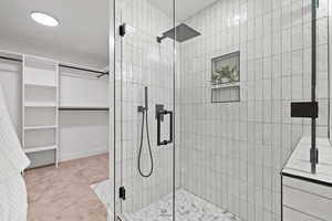 Bathroom featuring an enclosed shower