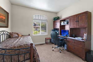 View of carpeted bedroom