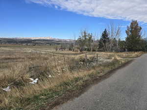 View of road with a mountain view and a rural view