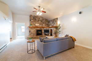 Spacious Living Room with access to kitchen and sun room