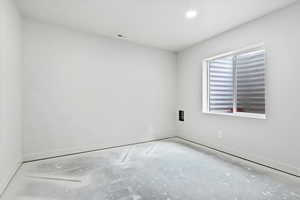 View of basement bedroom