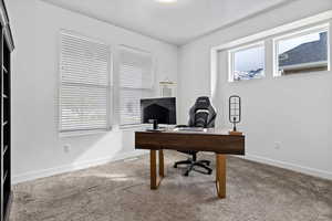 View of carpeted office space