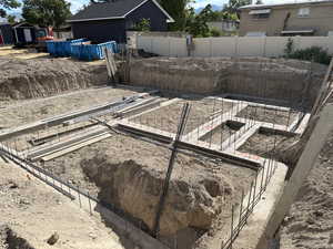 View of yard with a vegetable garden