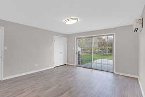 Spare room featuring light hardwood / wood-style floors