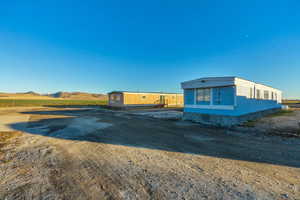 Exterior space with a mountain view