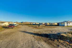 View of yard with a mountain view