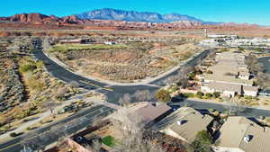 Bird's eye view featuring a mountain view