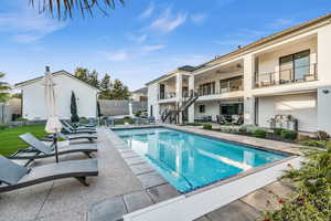 View of pool with a patio