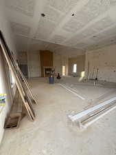 view of great room from dining area