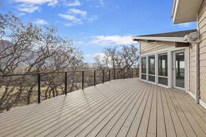 View of wooden deck