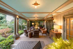 View of patio with outdoor lounge area