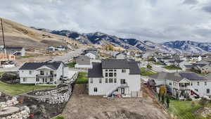 Exterior space featuring a mountain view