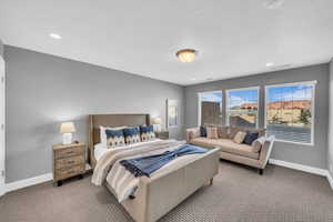 View of carpeted bedroom