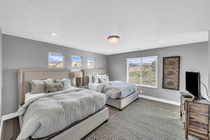 Bedroom featuring carpet flooring