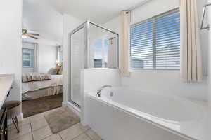 Primary Bathroom with soaker tub and shower