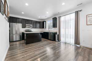 Kitchen with entry to backyard