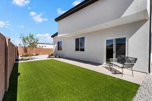 View of yard with a patio area