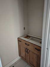 Bathroom featuring tile patterned floors