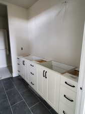 Bathroom featuring tile patterned floors