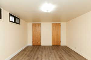 Interior space with wood-type flooring