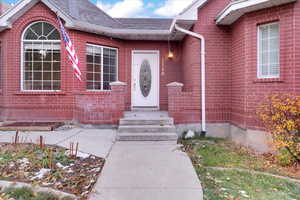 View of doorway to property