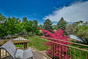 View of wooden deck