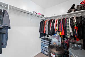 View of walk in closet