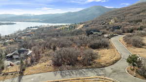 View of mountain feature featuring a water view