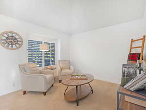 View of carpeted living room