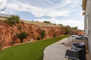 View of yard featuring a patio area