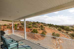 View of wooden deck