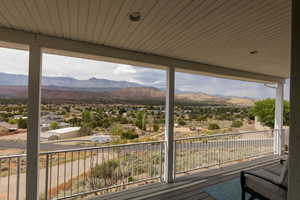 Deck with a mountain view