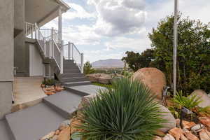 Exterior space with a mountain view