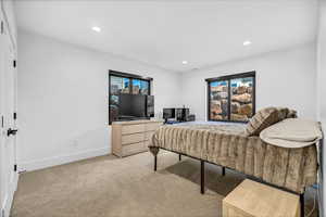 View of carpeted bedroom