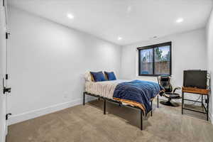 View of carpeted bedroom